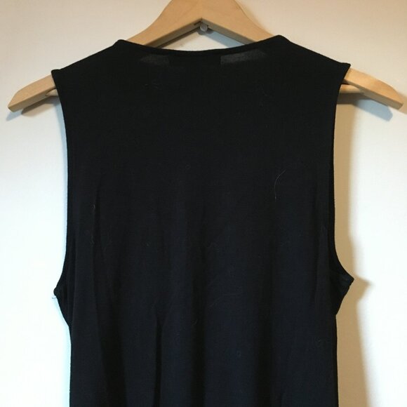 Black Ruffled Collar & Stitchwork Whimsigoth Wrap Tank Top - Picture 7 of 16